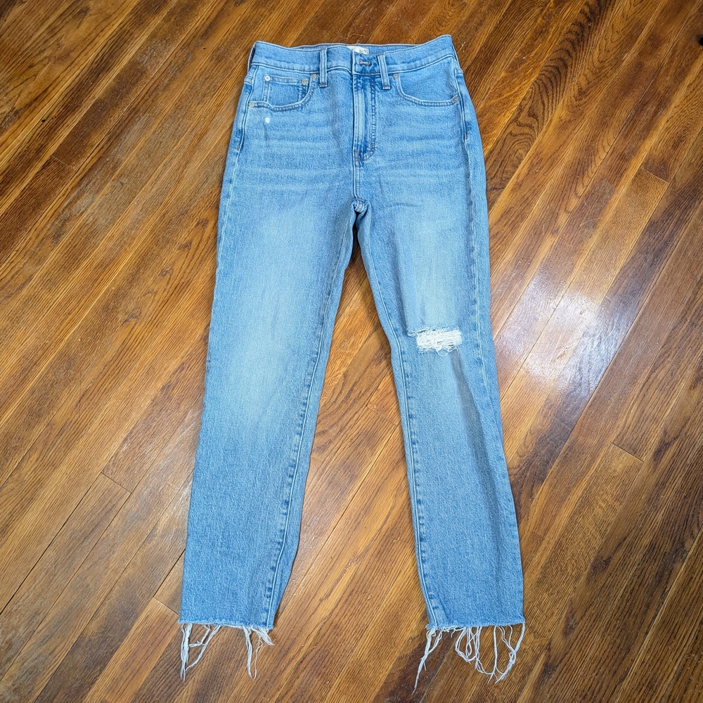 Madewell Blue Distressed Women Jeans Size 4